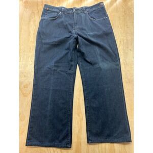 WORN brand Mens Straight Leg Jeans Dark Wash Blue Denim 40x32 MB6009 WM134V5R